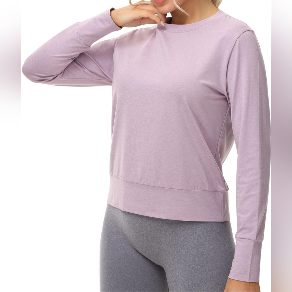 NWT Disbest Casual Long Sleeve Top in Lavender Purple XL